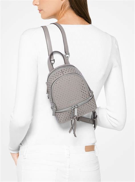 rhea mini perforated leather michael kors